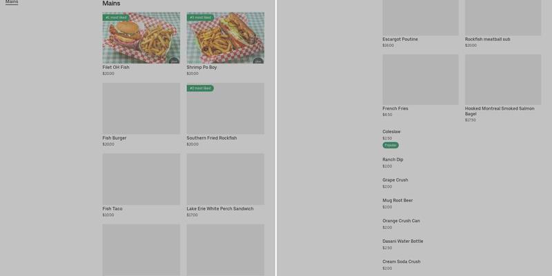 Sailor's Fish & Chips Menu