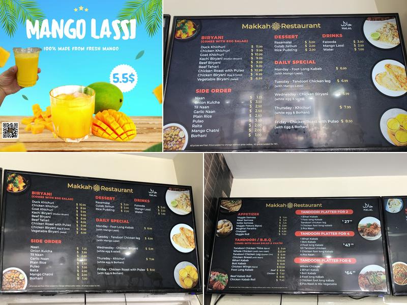 Makkah Restaurant Menu