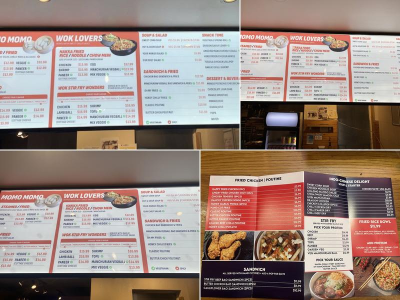 Momo Loco Dumplings and Wok Menu