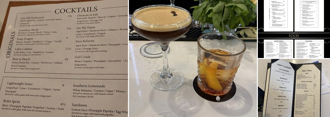 Craft Lounge Menu