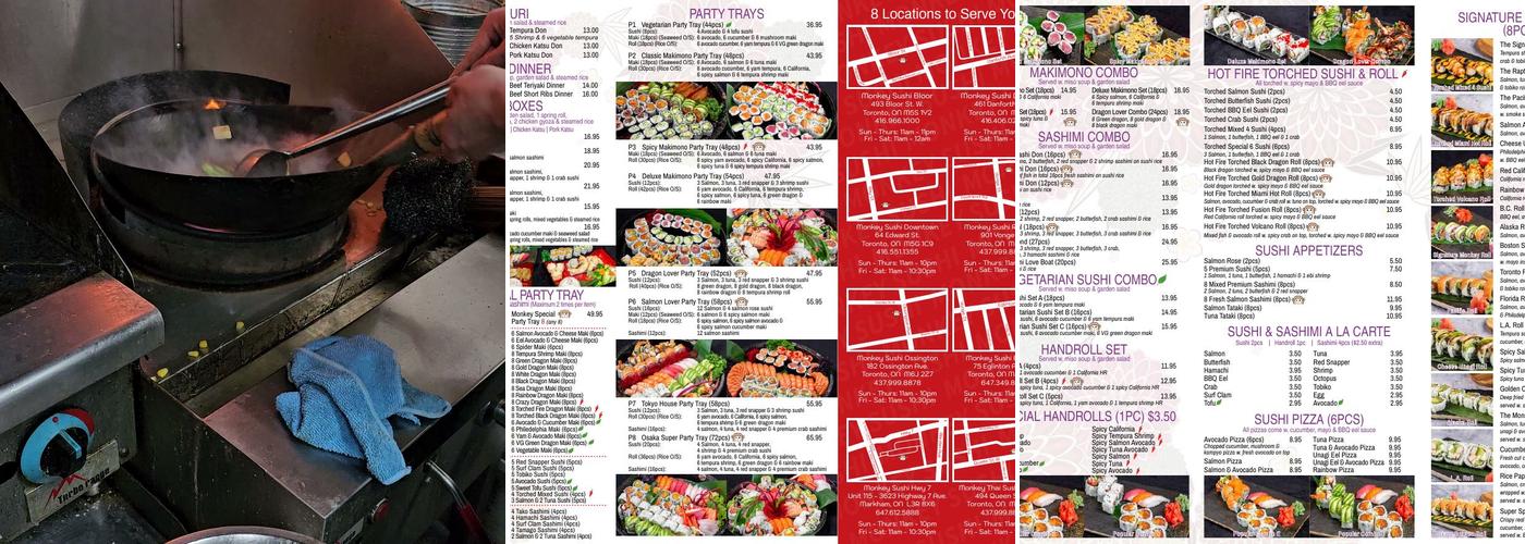 Monkey Thai (Sushi) Menu