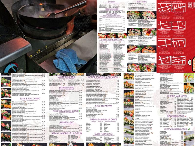 Monkey Thai (Sushi) Menu