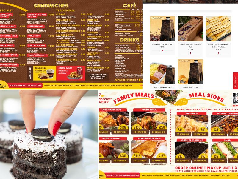 Pinecrest Bakery - Sunset Menu