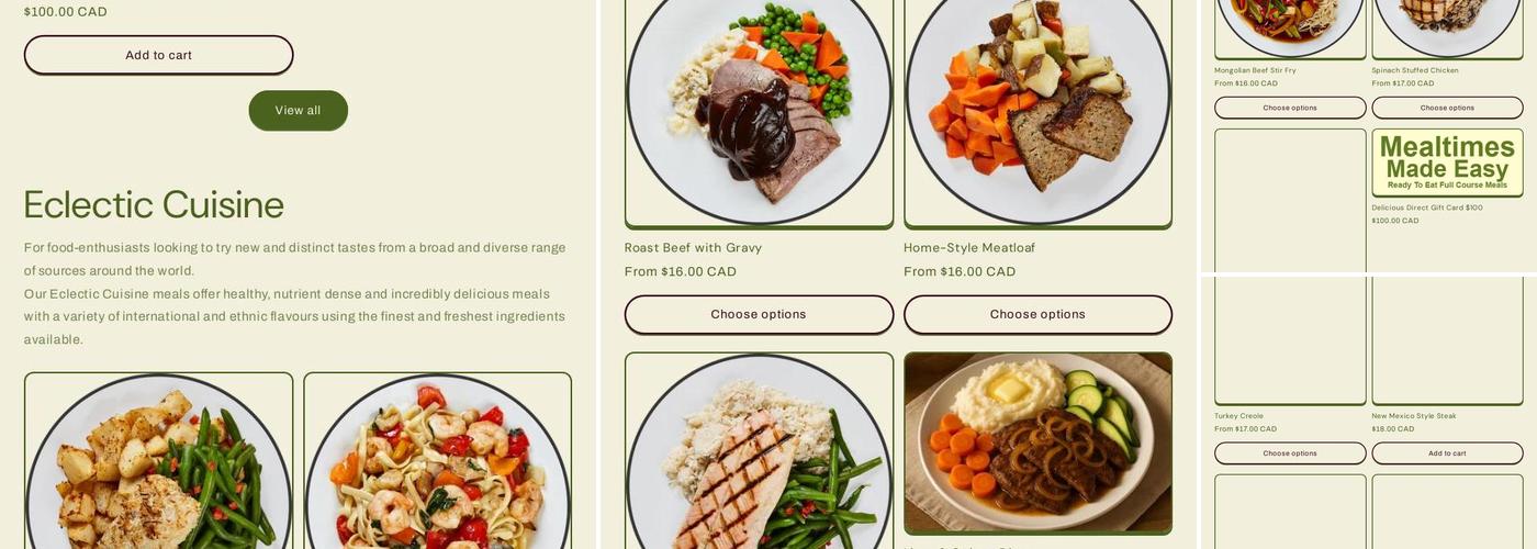 Delicious Direct Guelph Menu