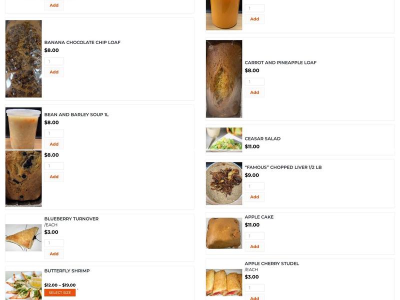 Solly The Caterer Menu