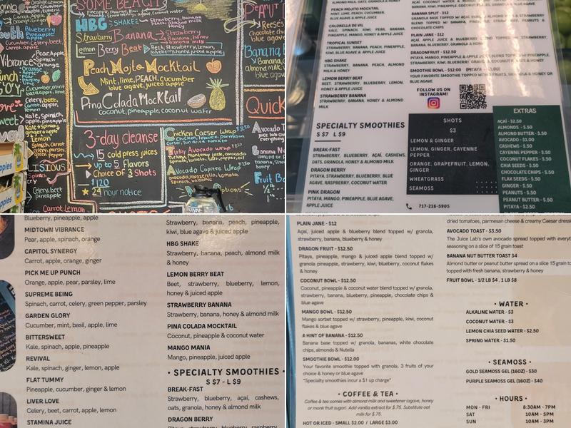 Midtown Juice Lab Menu
