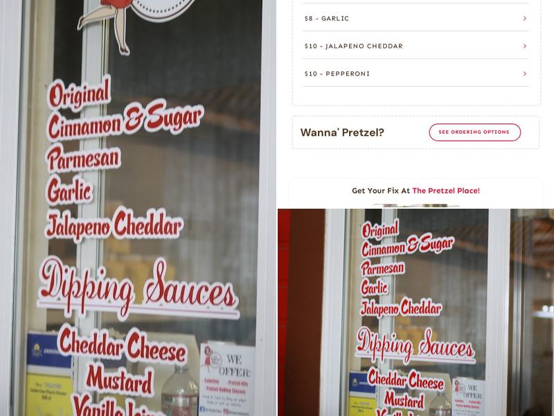 The Pretzel Place Menu