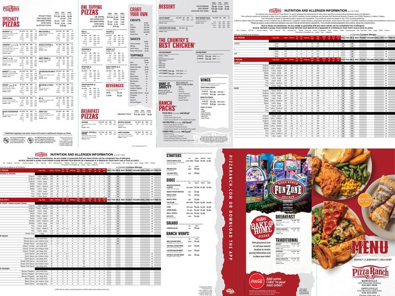 Pizza Ranch Menu