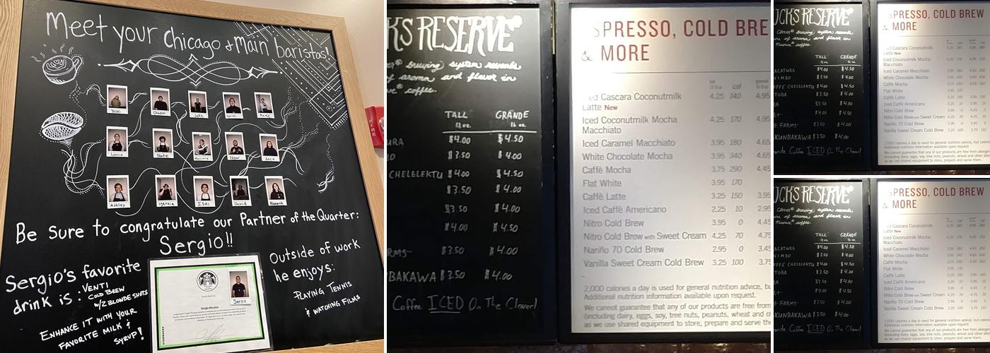Starbucks Menu