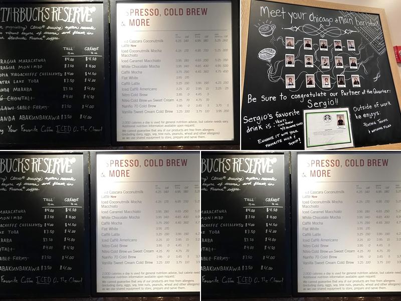 Starbucks Menu
