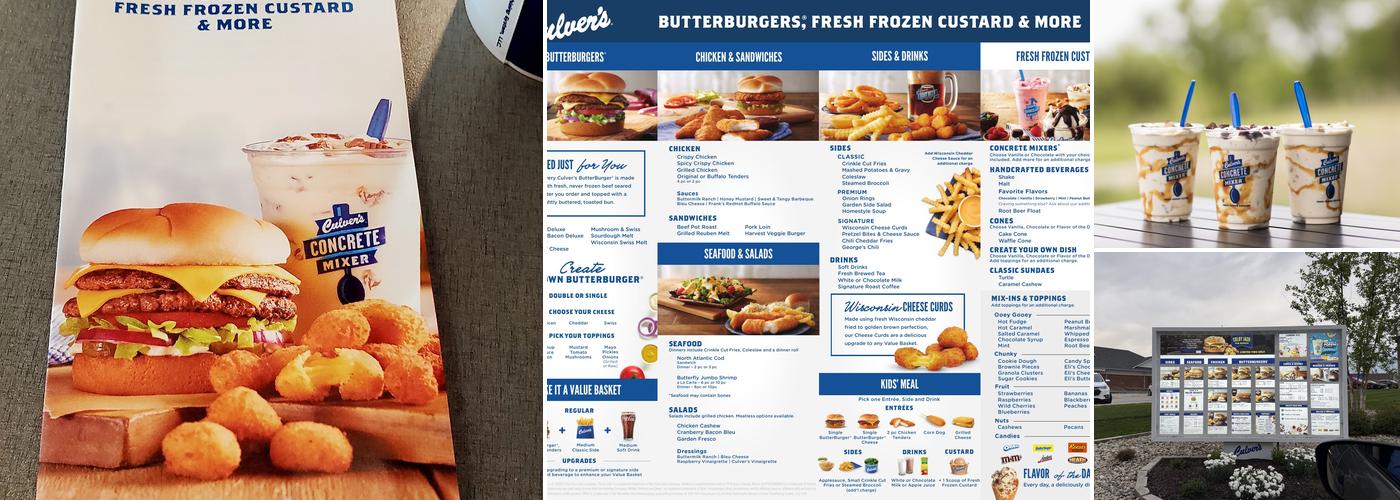 Culver’s Menu