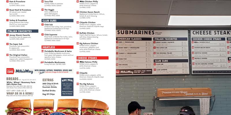Jersey Mike's Subs Menu