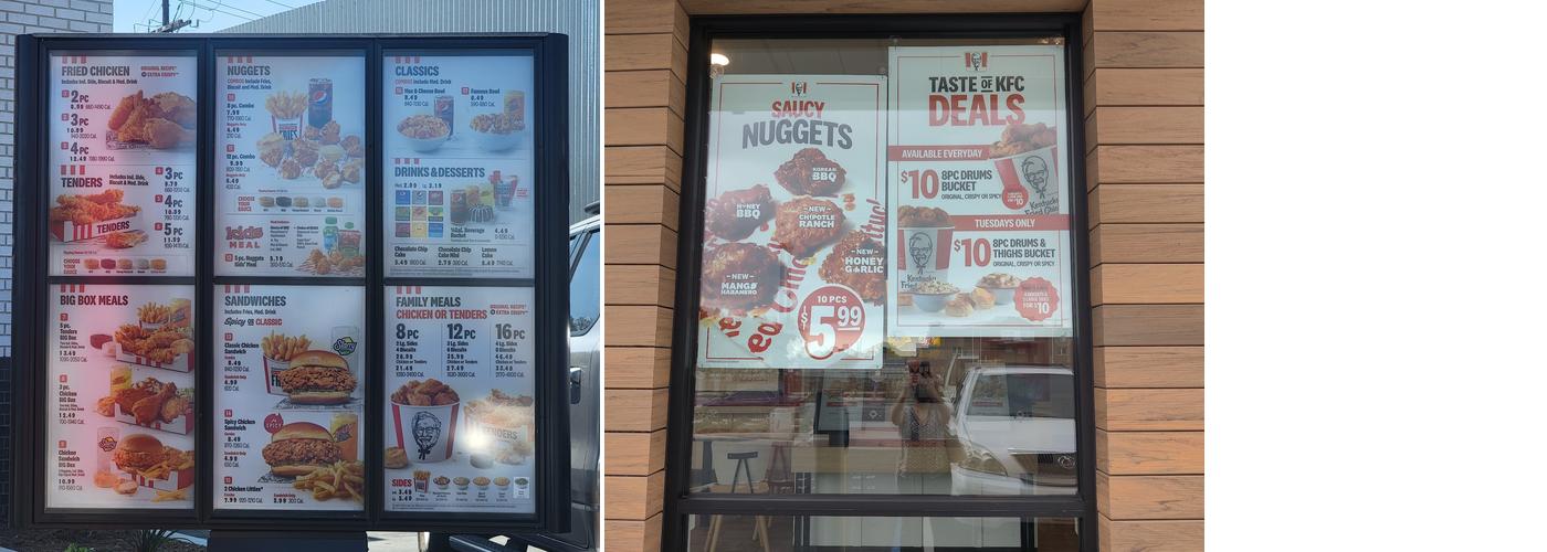 KFC Menu