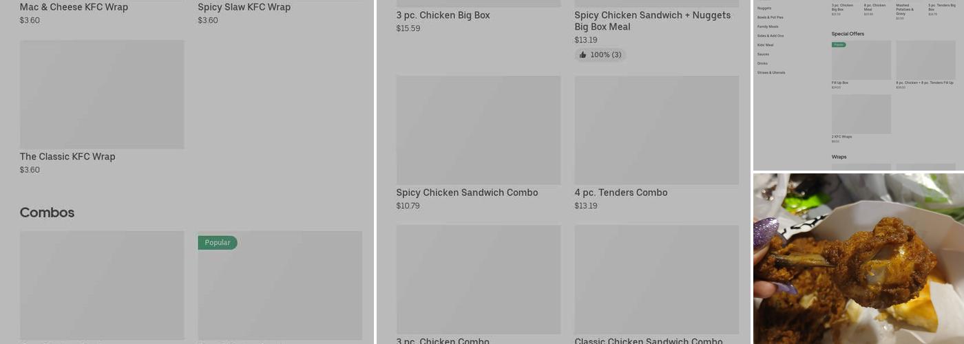 KFC Menu