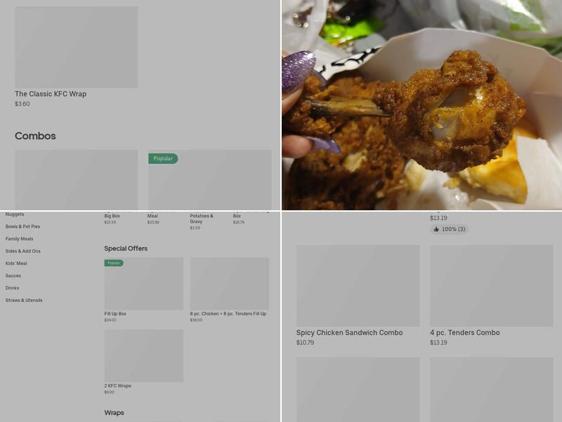 KFC Menu