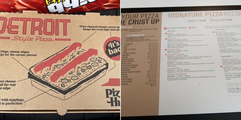 Pizza Hut Menu