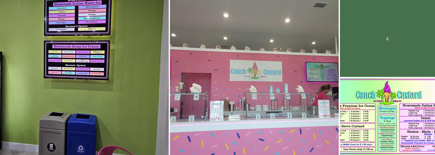 Conch Custard Menu