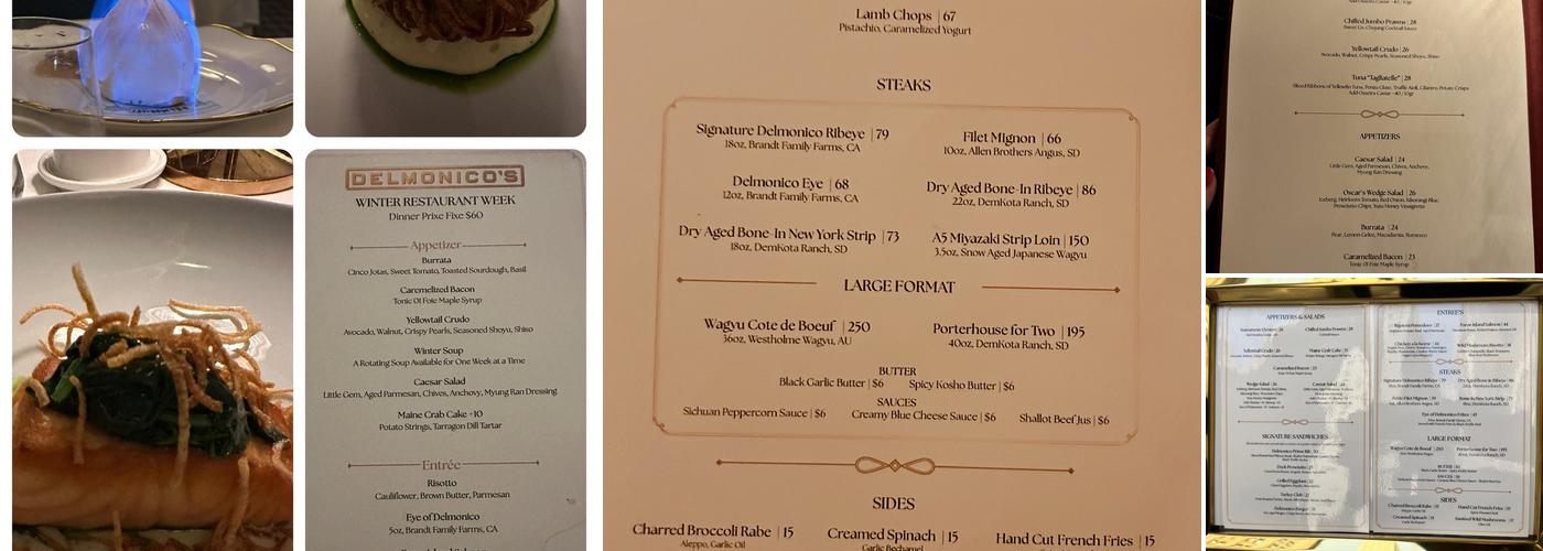 Delmonico's Menu