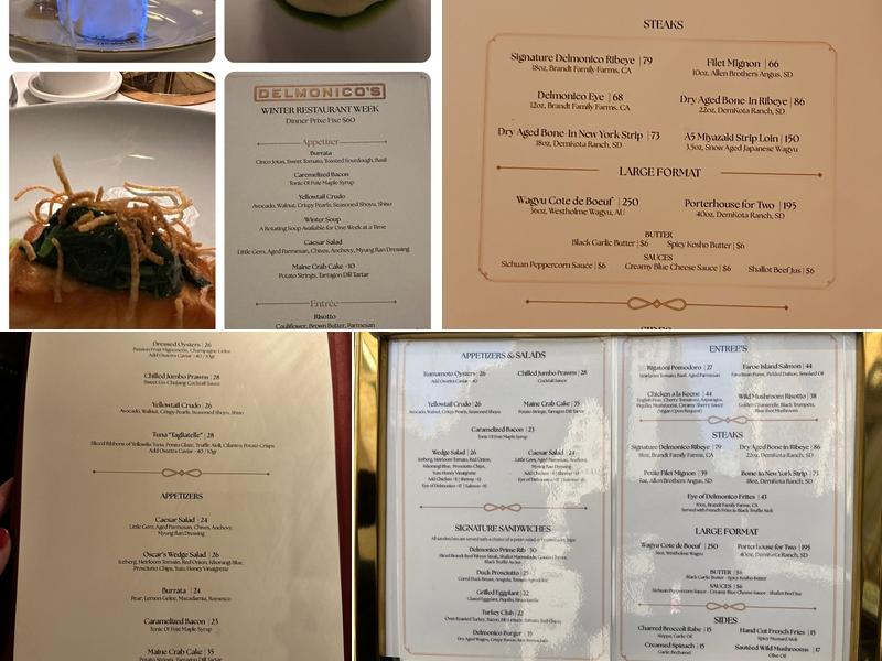 Delmonico's Menu