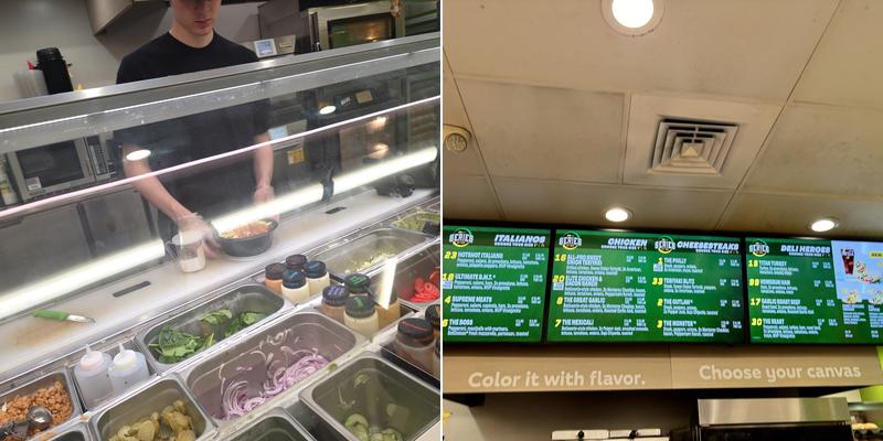 Subway Menu