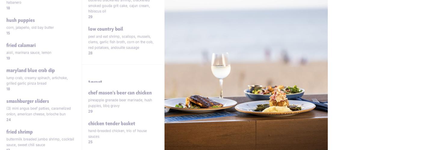 Tides Coastal Kitchen Menu