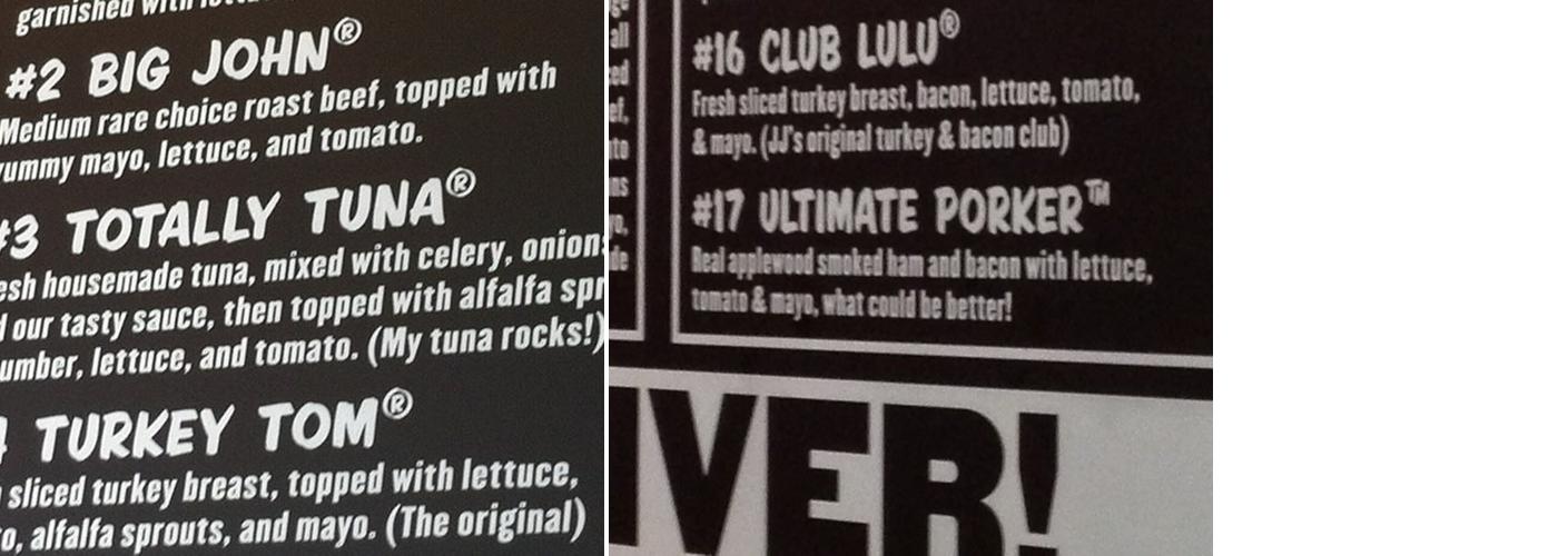 Jimmy John's Menu