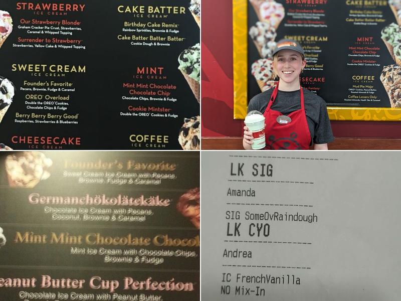 Cold Stone Creamery Menu