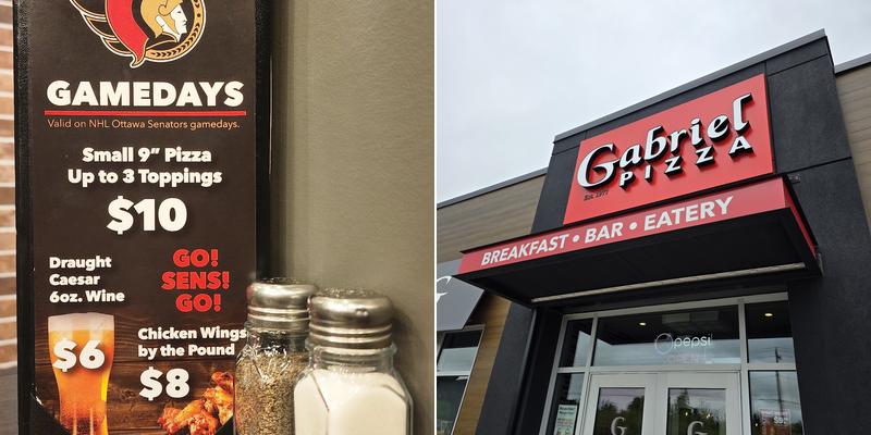 Gabriel Pizza Menu