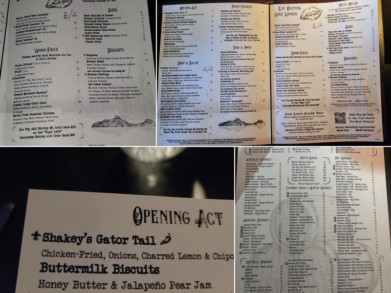 Voodoo Bayou Menu