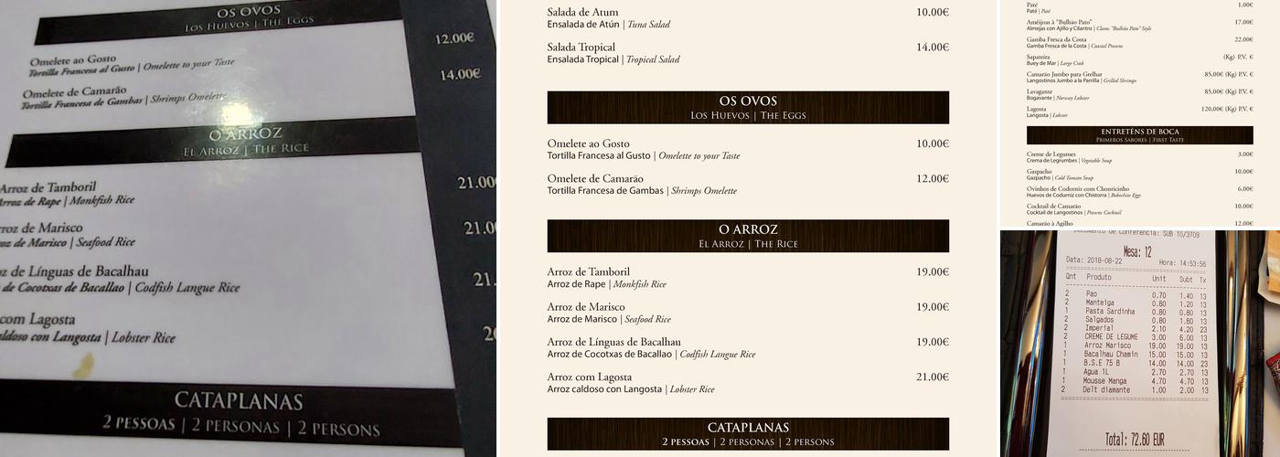 A Chaminé Menu