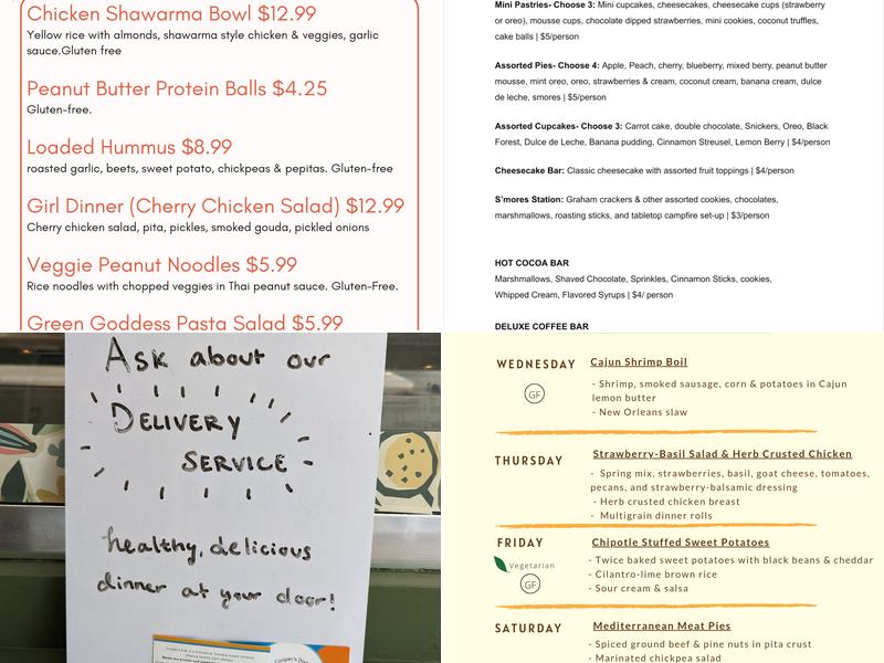 Cooper’s Dish Menu