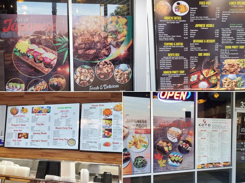 Koto Hibachi Express & Sushi Menu