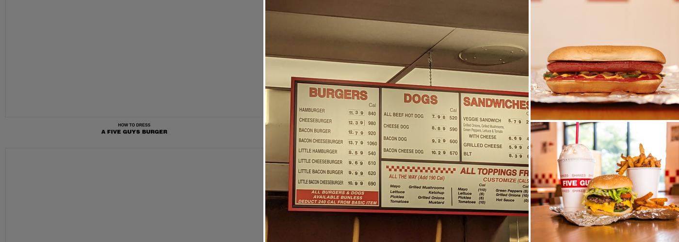 Five Guys Menu