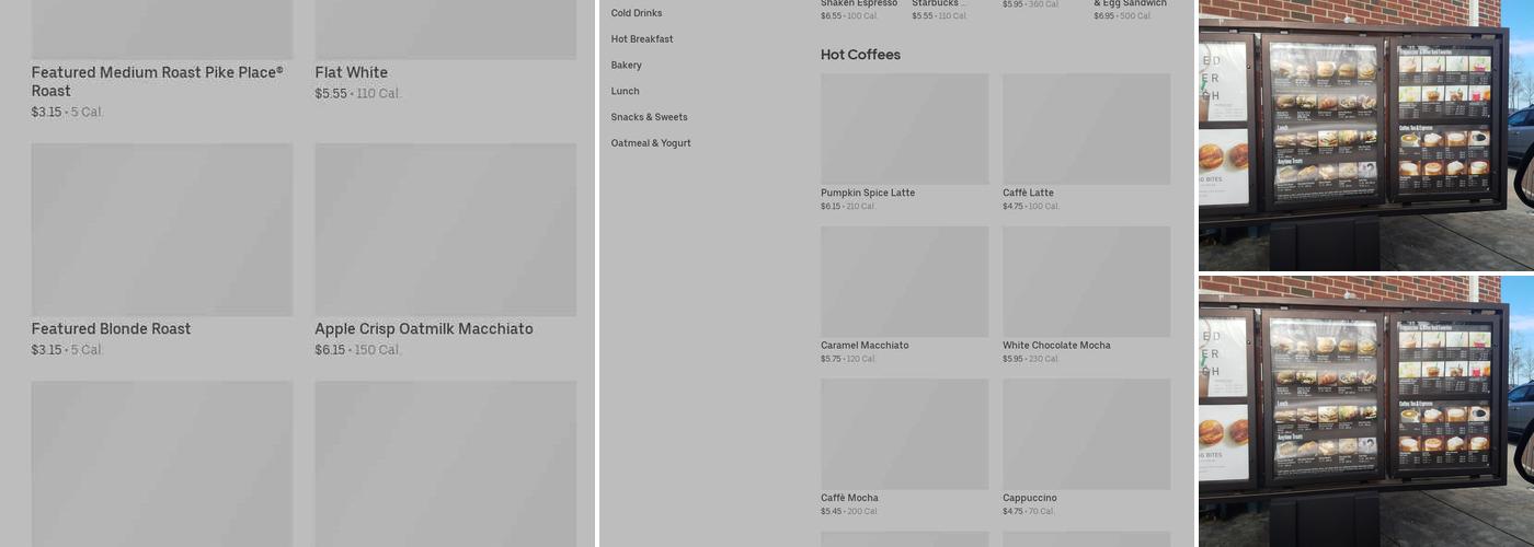 Starbucks Menu