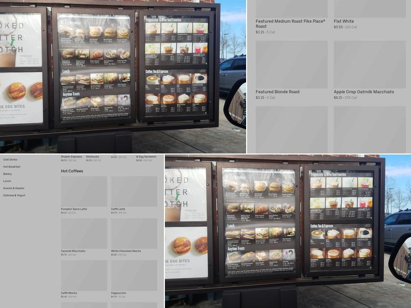 Starbucks Menu