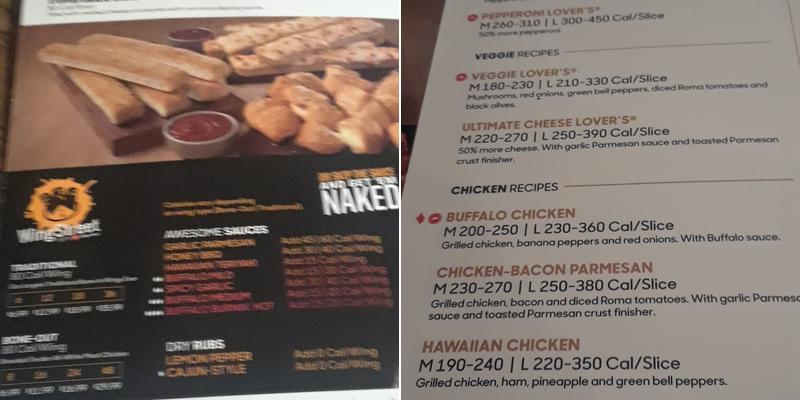 Pizza Hut Menu