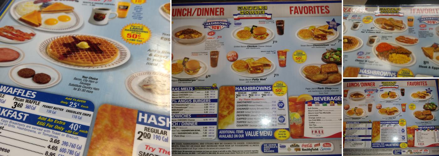 Waffle House Menu