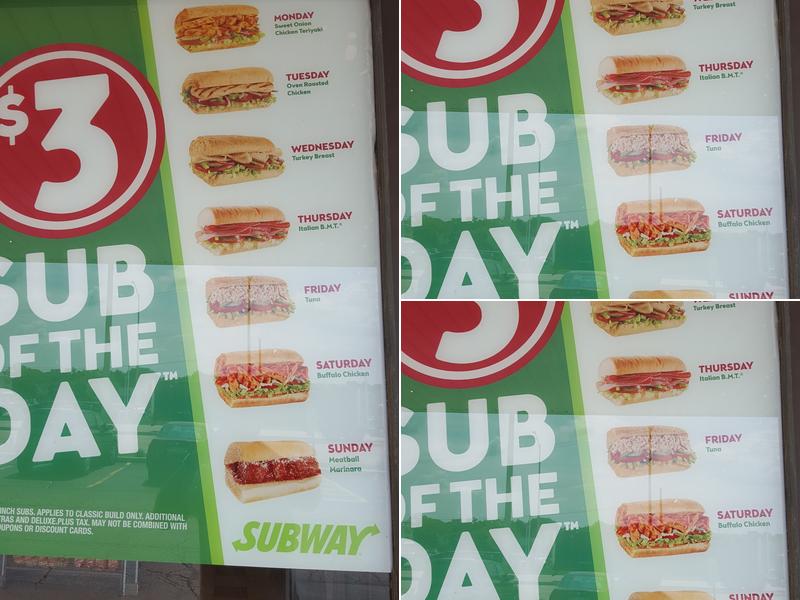 Subway Menu