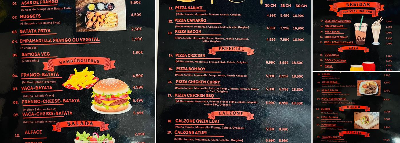 Casa Nostra Restaurant Pizzaria e Kebab Menu