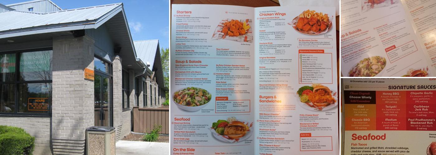 Hooters Menu