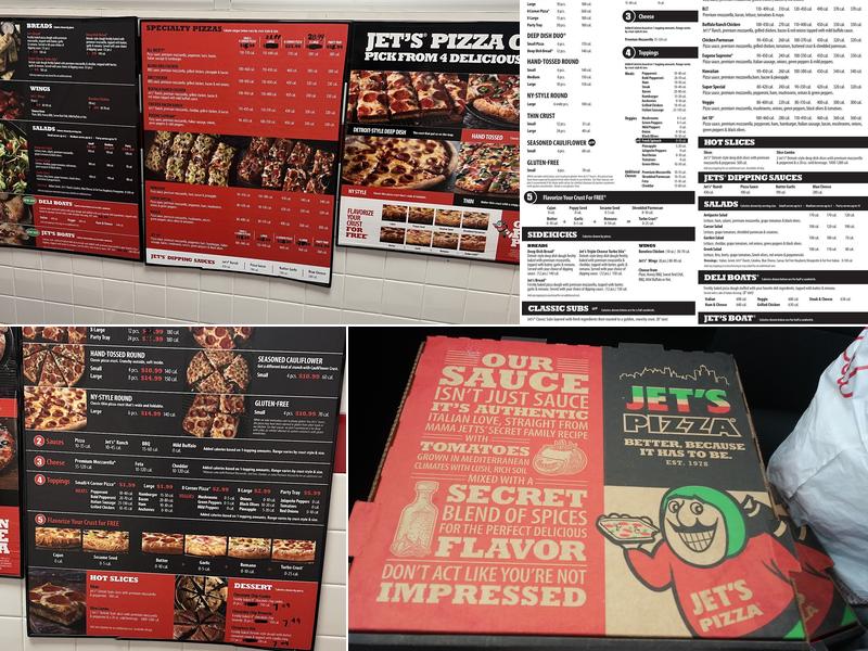 Jet's Pizza Menu