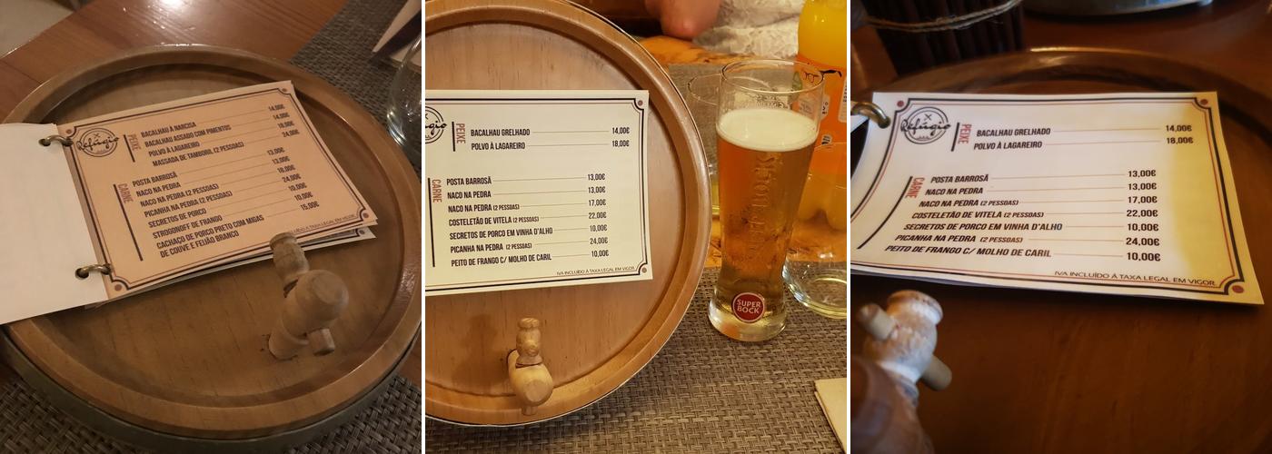 Refúgio Menu