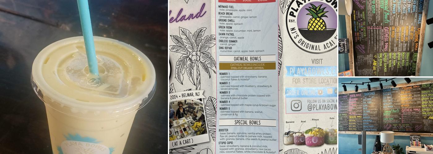 Playa Bowls Menu
