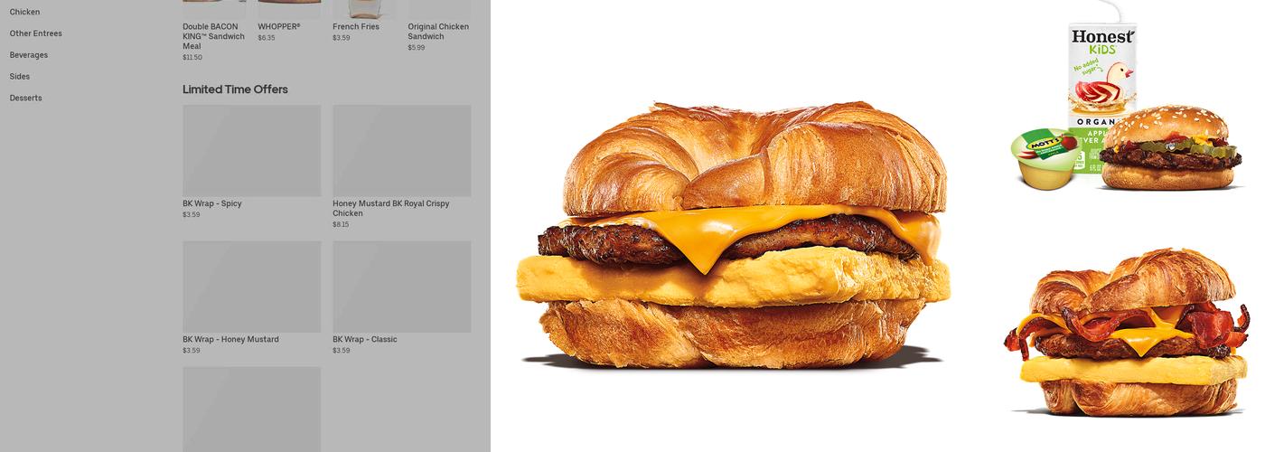 Burger King Menu