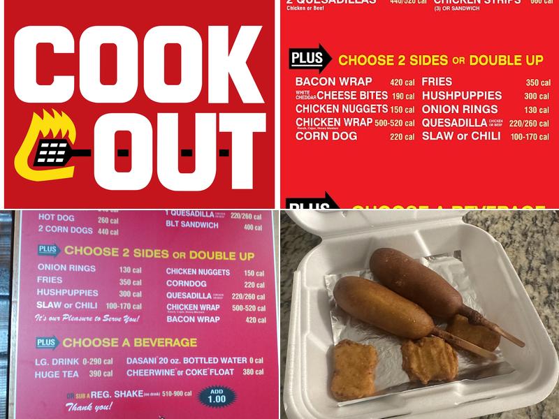 Cook Out Menu