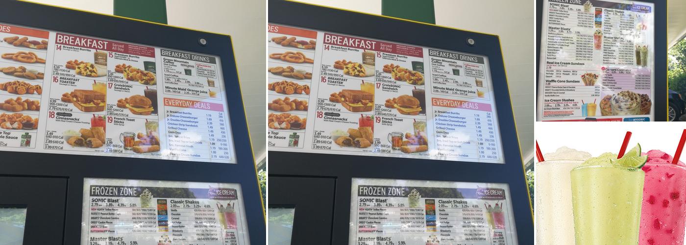 Sonic Drive-In Menu