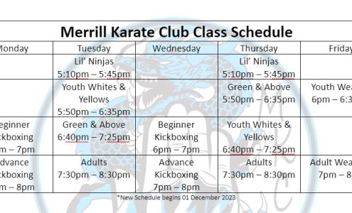 Merrill Karate Club 800 E 1st St, Merrill Wisconsin 54452