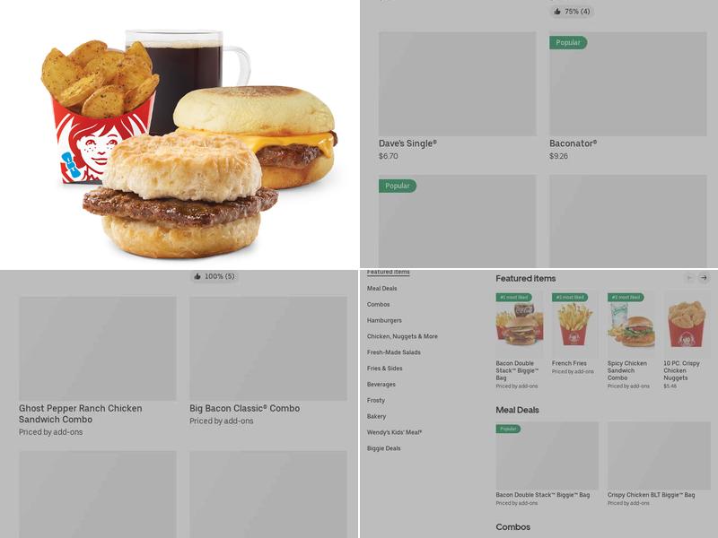 Wendy's Menu