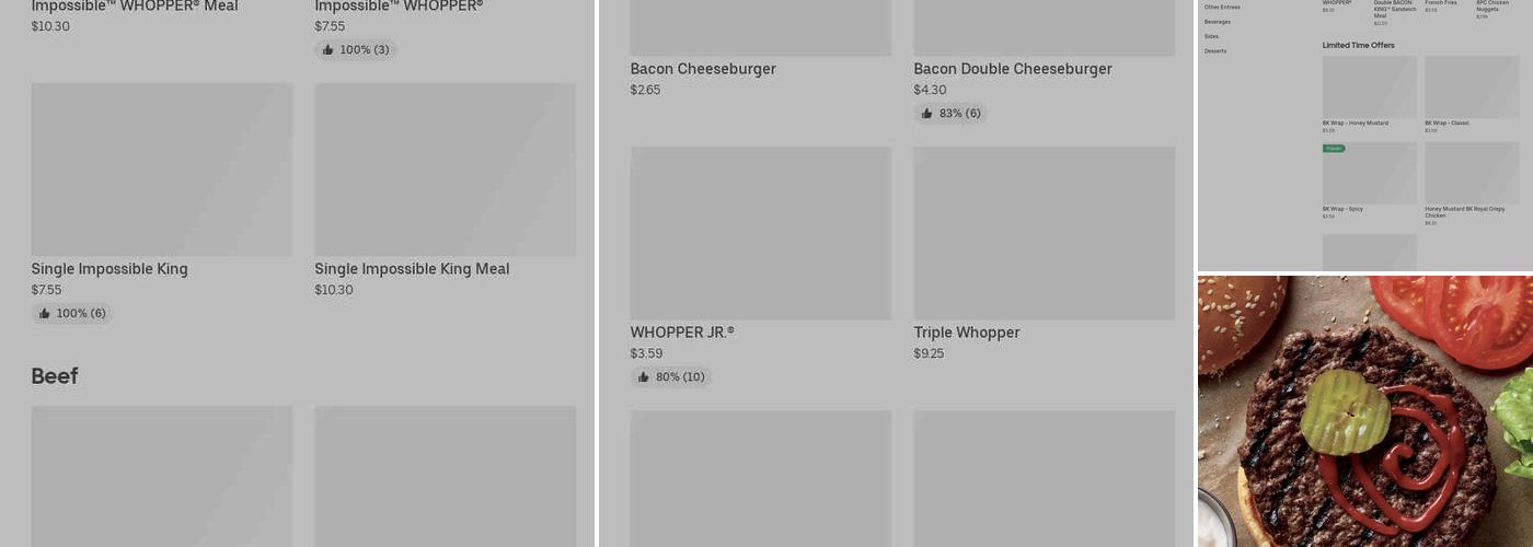 Burger King Menu