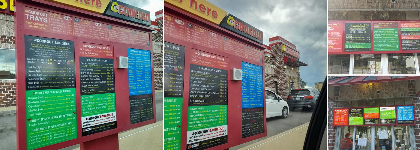 Cook Out Menu